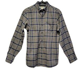 Plaid Cotton Long Sleeve Shirt Size S